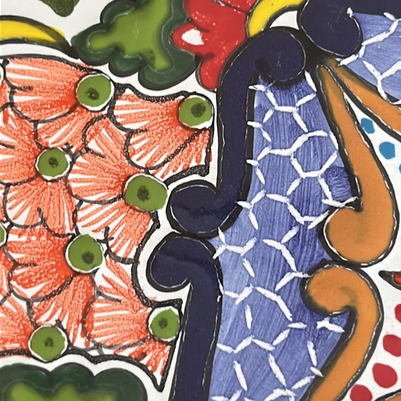 HERNANDEZ Puebla Plate Mexico Talavera Signed Pottery Platter - Picture 5 of 9